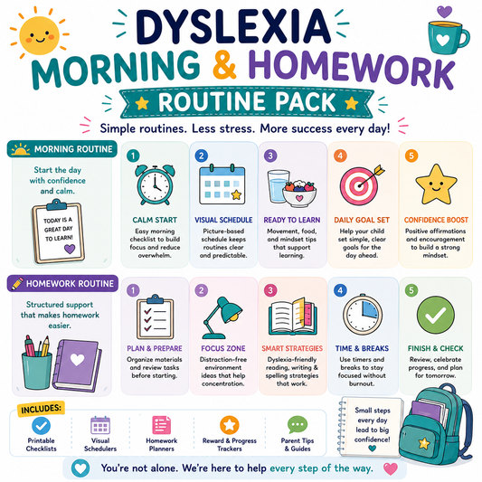 Dyslexia Morning & Homework Routine Pack